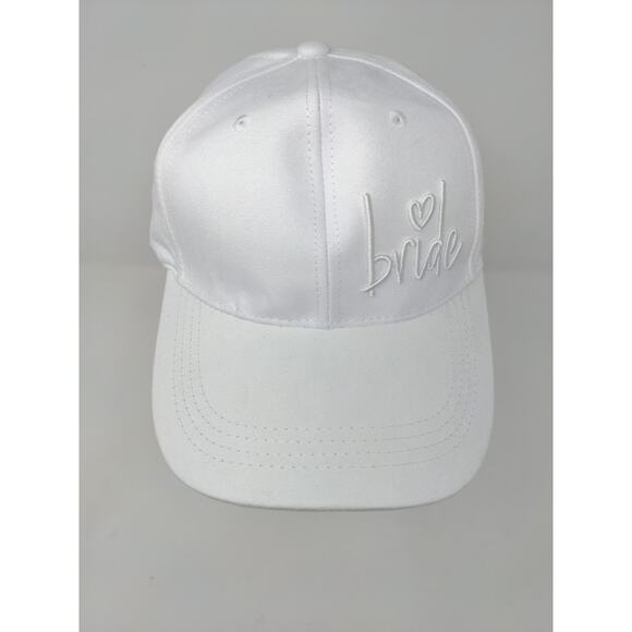 Miss to Mrs Bride Slideback Hat Cap Embroidered Logo Wedding White Faux Suede - Picture 3 of 11